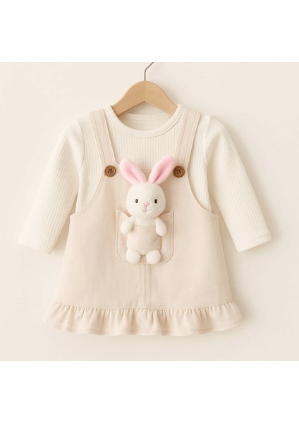 Oyuncak Tavşanlı Keten Jile Elbise modelleri