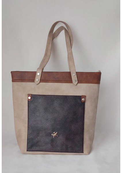 020701169 Model Nas Bag Vizon - Taba Renk Omuz Çantası