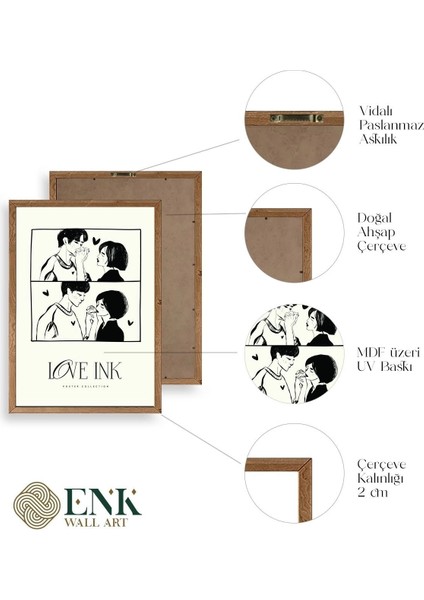 Love Ahşap Çerçeveli Tablo fırsatları