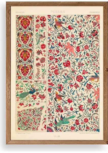 Desen Ahşap Çerçeveli Tablo