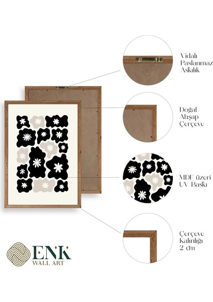 Çiçek Ahşap Çerçeveli Tablo fırsatları