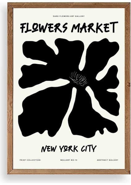 Çiçek Ahşap Çerçeveli Tablo