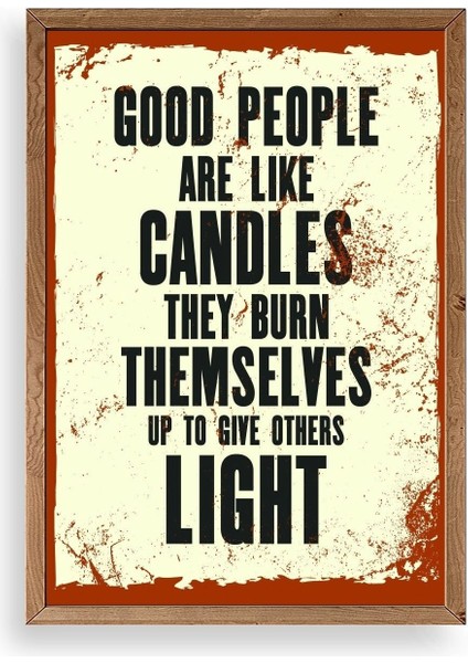 Motto Ahşap Çerçeveli Tablo