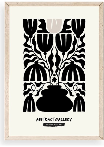 Çiçek Ahşap Çerçeveli Tablo