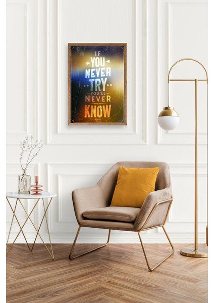 Motto Ahşap Çerçeveli Tablo fiyatları