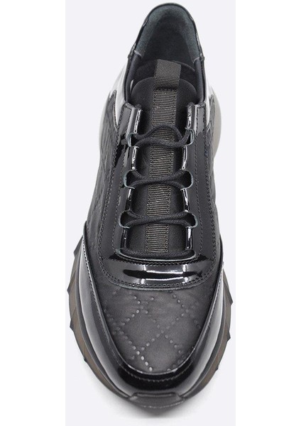 Hakiki Deri Sneaker Erkek Ayakkabı Siyah 9871 100 fırsatları