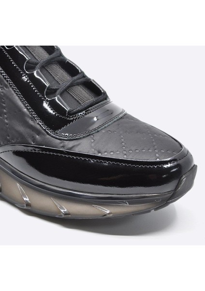 Hakiki Deri Sneaker Erkek Ayakkabı Siyah 9871 100