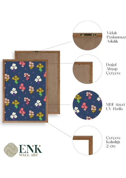 Çiçek Ahşap Çerçeveli Tablo fırsatları