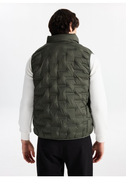 D5WM-YLK3307 Haki Relaxed Kapitone Erkek Yelek indirimleri