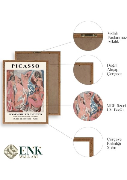Picasso Ahşap Çerçeveli Tablo fırsatları