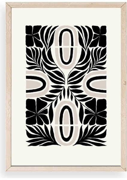 Soyut Ahşap Çerçeveli Tablo