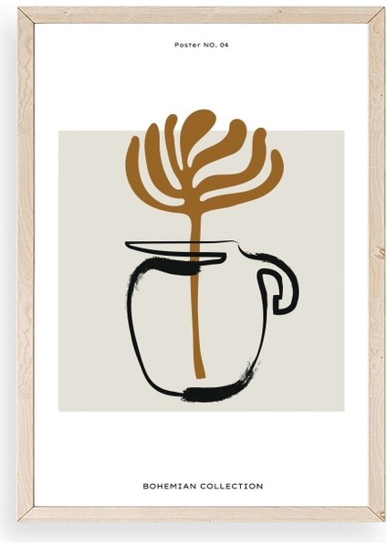 Kahve Ahşap Çerçeveli Tablo