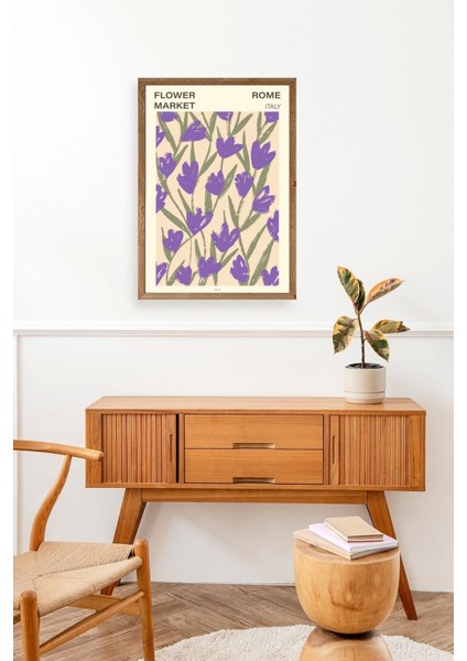 Çiçek Ahşap Çerçeveli Tablo modelleri