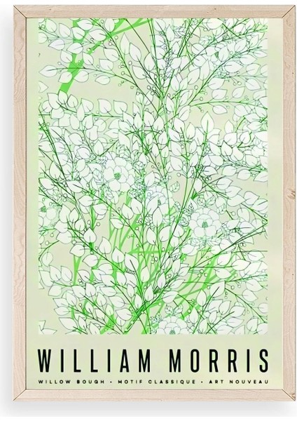 Çiçekler Ahşap Çerçeveli Tablo