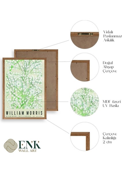 Çiçekler Ahşap Çerçeveli Tablo fırsatları