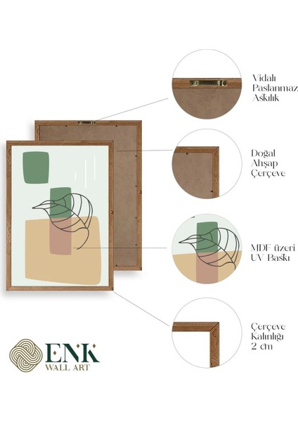 Çiçek Desenli Üçlü Ahşap Çerçeveli Tablo fırsatları
