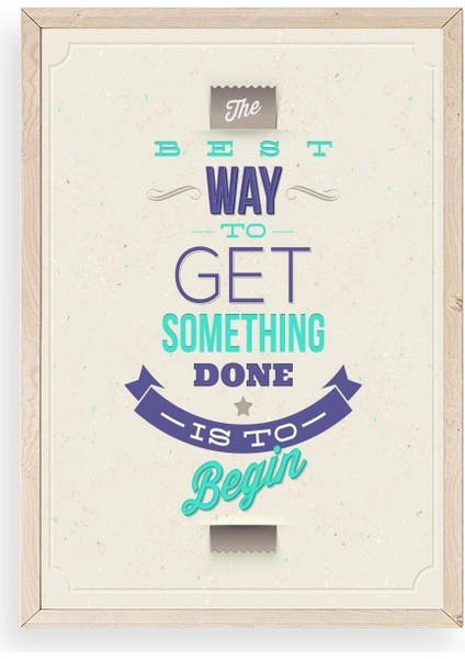 Motto Ahşap Çerçeveli Tablo