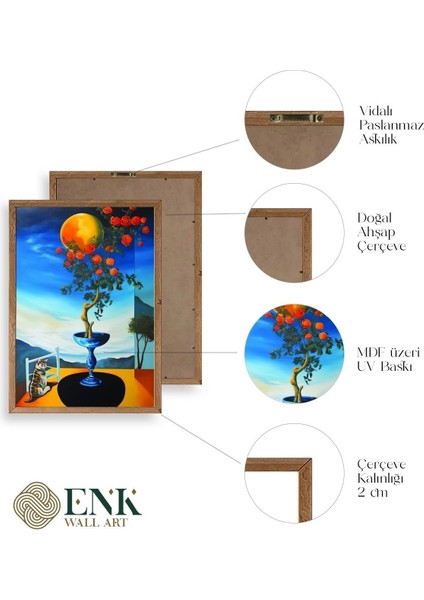 Gül Ahşap Çerçeveli Tablo fırsatları