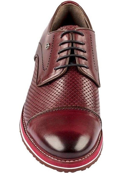 Bağcıklı Bordo Deri Eva Taban Erkek Günlük Ayakkabı 9040 43 46 fırsatları