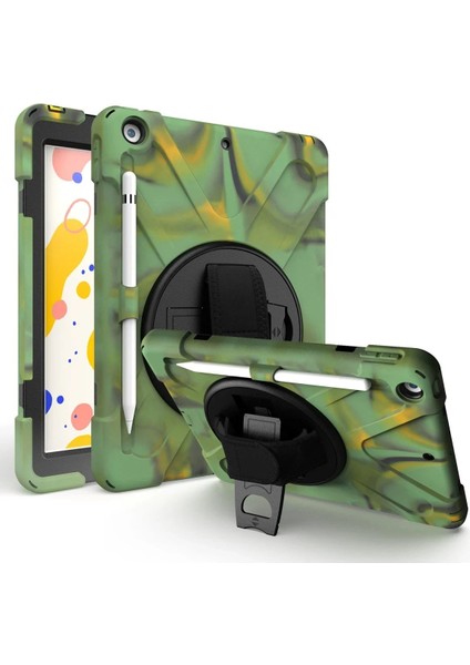 iPad 5 Air 9.7 Kılıf Amazing Tablet Kapak - KAMUFLAJ-(5796) - M305R886-K17305