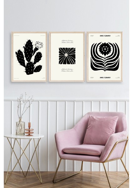 Modern Üçlü Ahşap Çerçeveli Tablo fiyatları