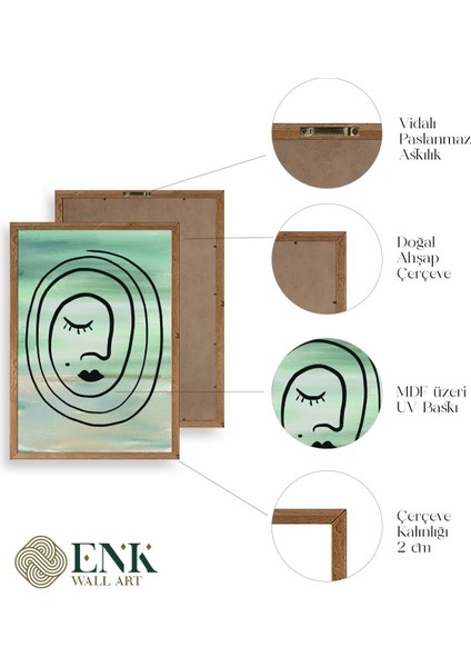 Soyut Ahşap Çerçeveli Tablo fırsatları