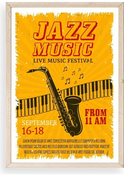 Jazz Ahşap Çerçeveli Tablo
