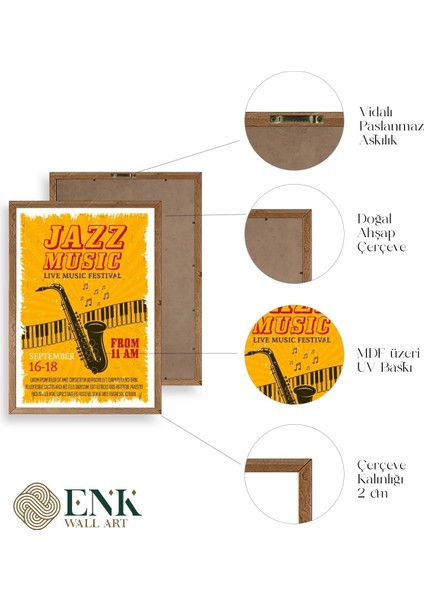 Jazz Ahşap Çerçeveli Tablo fırsatları