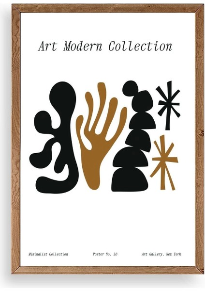 Soyut Ahşap Çerçeveli Tablo