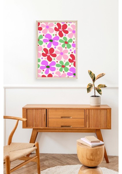 Çiçekler Ahşap Çerçeveli Tablo fiyatları