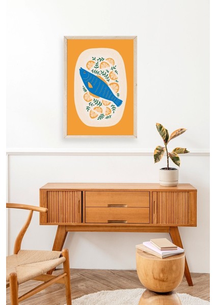 Balık Ahşap Çerçeveli Tablo modelleri