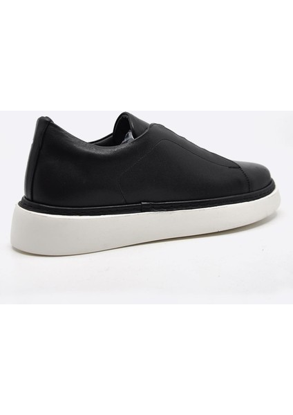 Hakiki Deri Sneaker Erkek Ayakkabı Siyah 9962 fırsatları