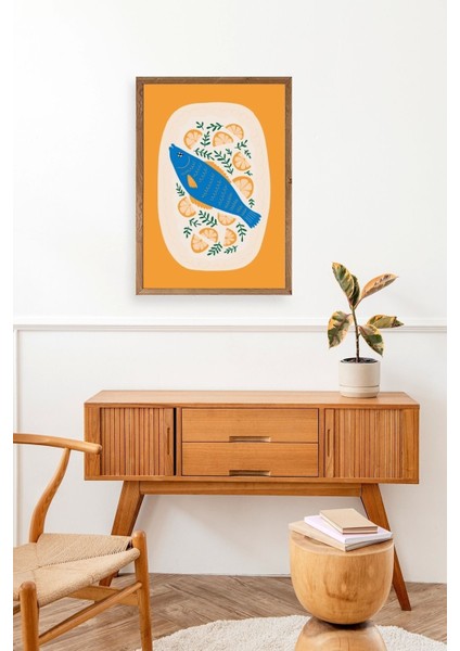 Balık Ahşap Çerçeveli Tablo modelleri