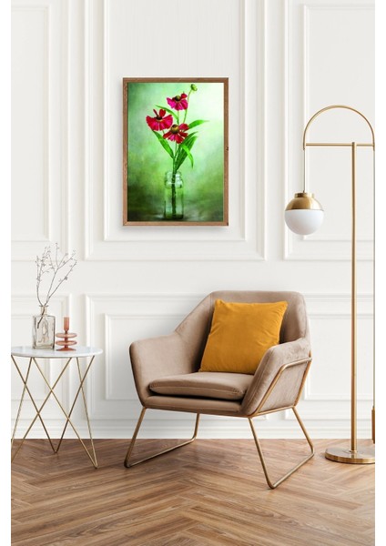 Çiçekler Ahşap Çerçeveli Tablo fiyatları