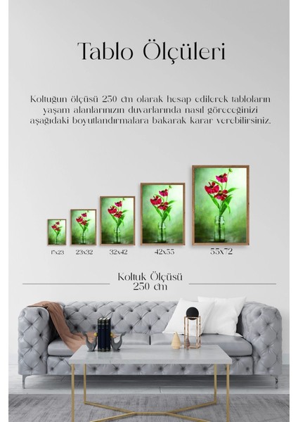 Çiçekler Ahşap Çerçeveli Tablo indirimleri