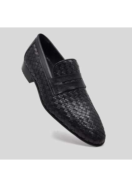 Özel Örgülü Klasik Erkek Ayakkabı 2090 795 Siyah