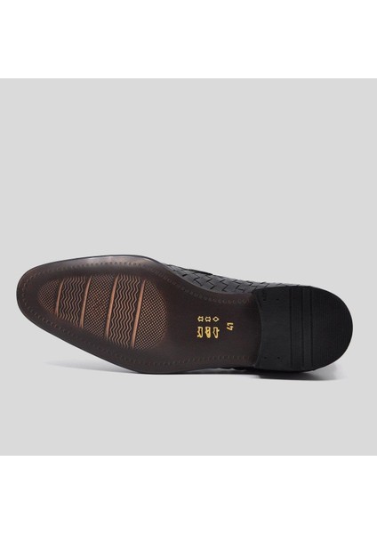 Özel Örgülü Klasik Erkek Ayakkabı 2090 795 Siyah