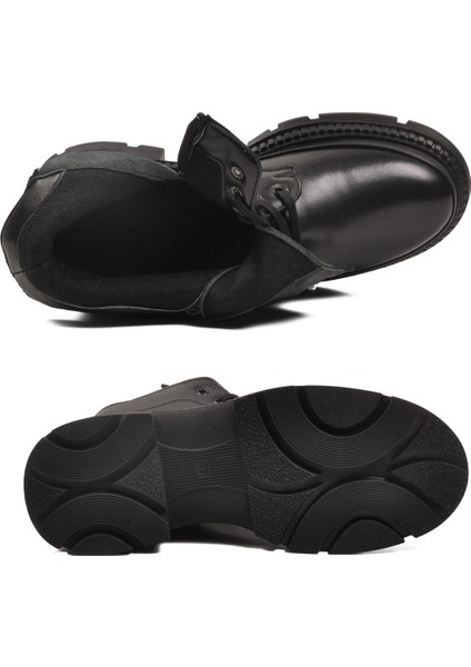 Siyah Hakiki Deri Içi Polarlı Kadın Bot Z505 Z indirimleri