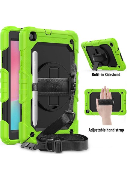 Samsung Galaxy T290 Tab A 8 Kılıf Pars Tablet Kapak - YEŞIL-(5796) - M836R787-K06836