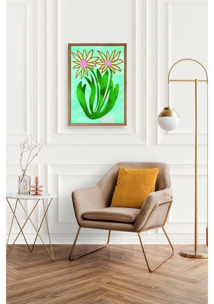 Çiçekler Ahşap Çerçeveli Tablo fiyatları