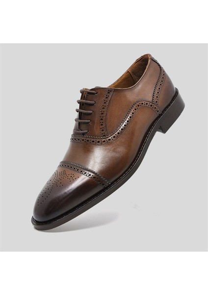 Hakiki Deri Erkek Klasik Ayakkabı Taba 9750