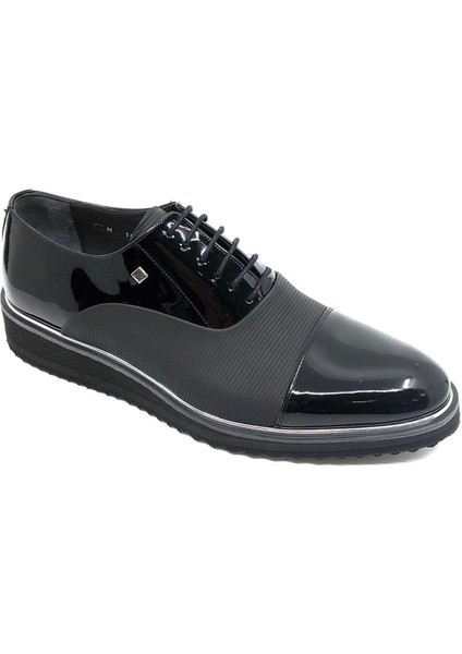 Siyah Rugan Bağcıklı Erkek Ayakkabı 1566 430 710