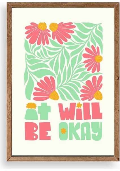 Motto Ahşap Çerçeveli Tablo