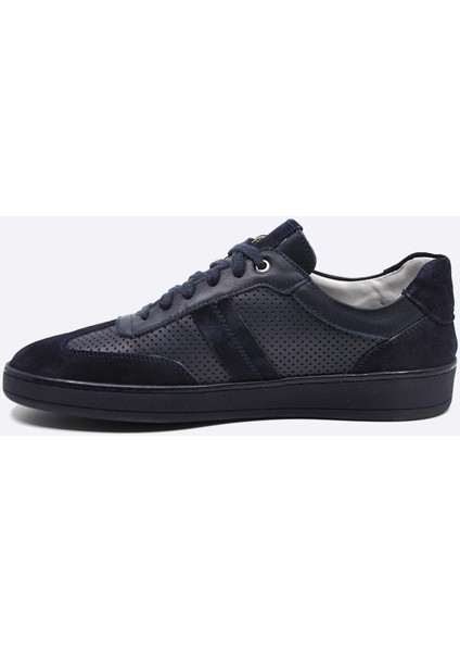 Hakiki Deri Sneaker Erkek Ayakkabı Lacivert 9870