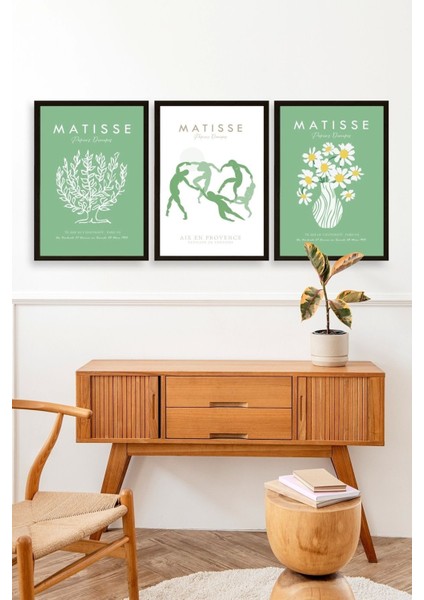 Matisse Üçlü Ahşap Çerçeveli Tablo modelleri