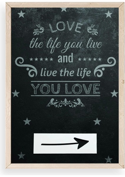 Motto Ahşap Çerçeveli Tablo