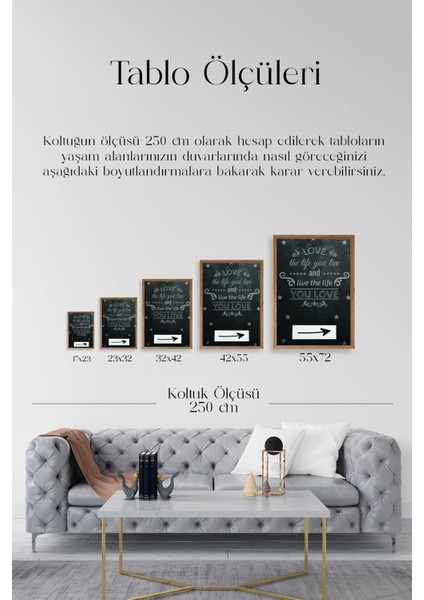 Motto Ahşap Çerçeveli Tablo indirimleri