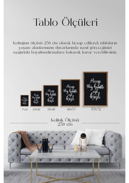 Motto Ahşap Çerçeveli Tablo indirimleri