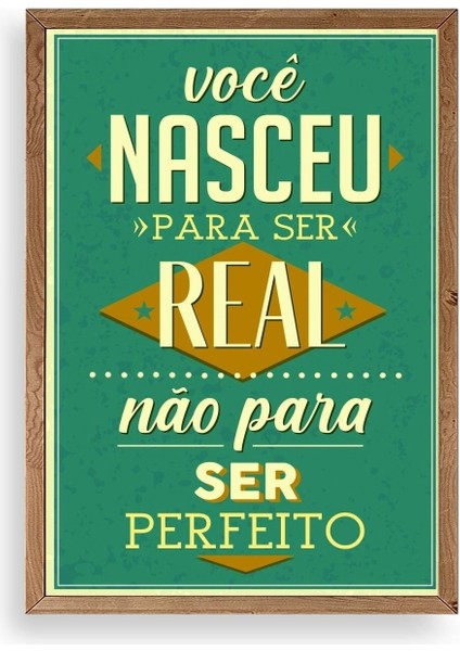 Motto Ahşap Çerçeveli Tablo