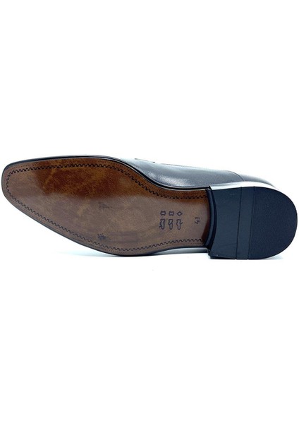 Hakiki Deri Siyah Klasik Erkek Ayakkabı 2239-4 46